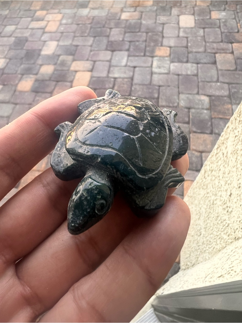 Moss Agate turtle - Picture 3 of 7